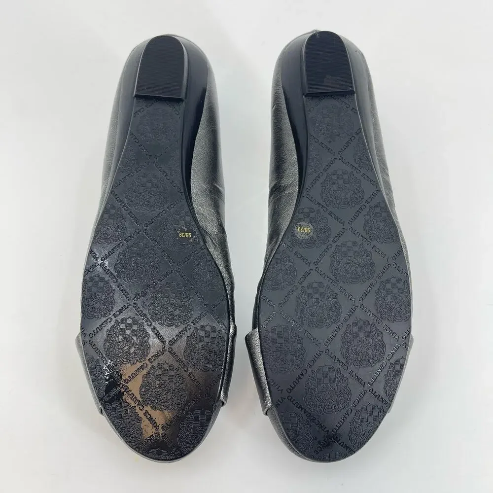 Vince Camuto Size 9 Richie Ballet Flats Silver Jeweled Slip On Shoes